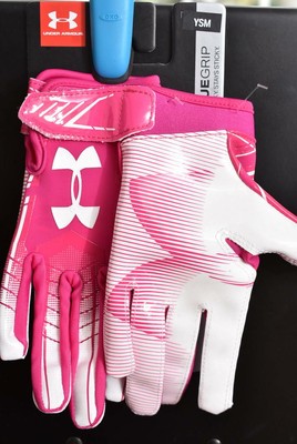 youth small pink football gloves